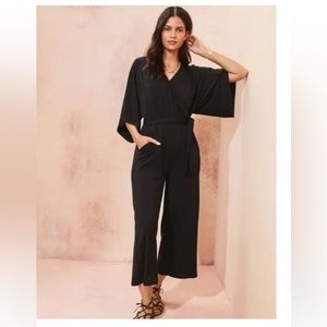 Black jumpsuit w/ tie waist